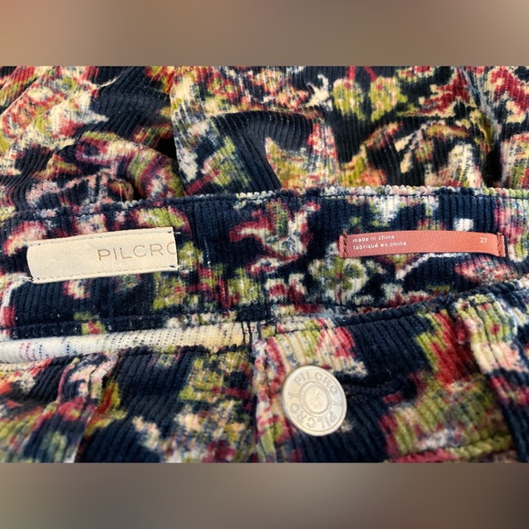 NWT Pilcro for Anthropologie The Icon Flare Corduroy Pants Navy Background Sz 27 - Picture 13 of 16